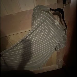 Micheal Kors rare PLUS SZ 1X tan w white stripes zippers on each side GORGEOUS!!